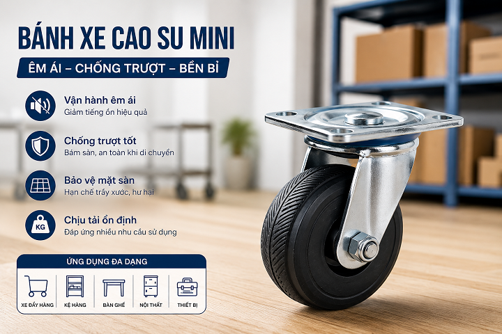 Bánh xe cao su mini có tốt không