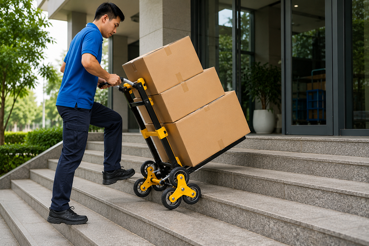 Bánh xe leo cầu thang vượt chướng ngại vật