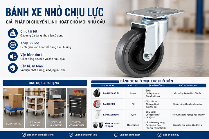 Có nên mua bánh xe nhỏ chịu lực giá rẻ