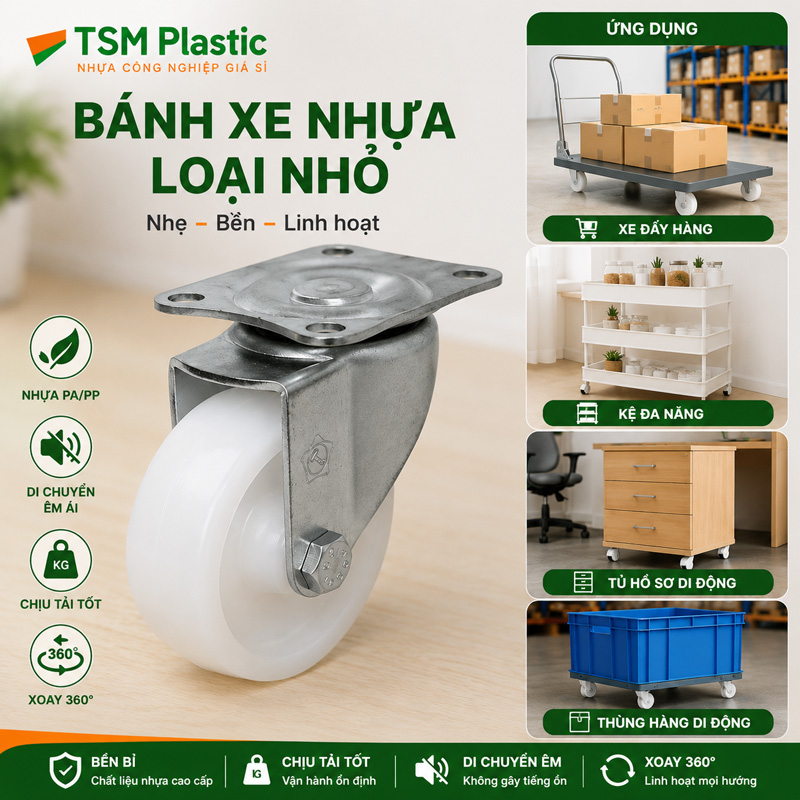 Bánh xe nhựa loại nhỏ