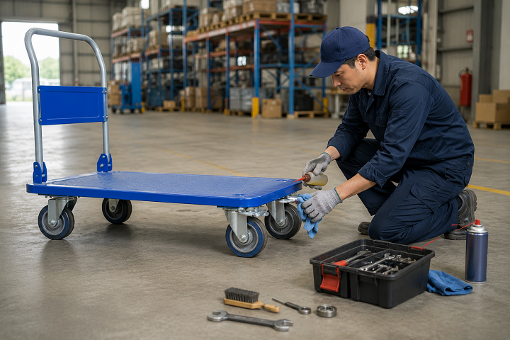 Cách bảo trì bánh xe đẩy hàng để xe chạy nhẹ