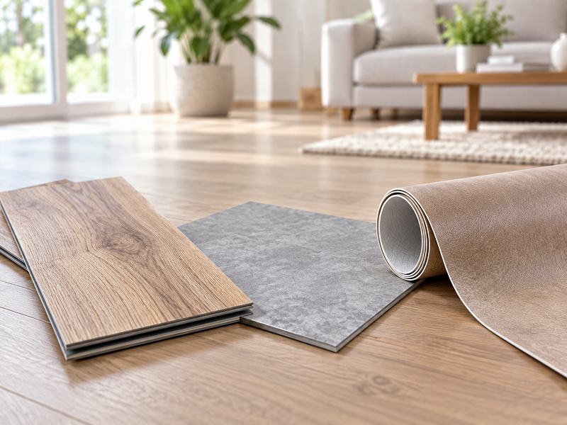 Tấm vinyl lót sàn khác sàn PVC và simili ở điểm nào