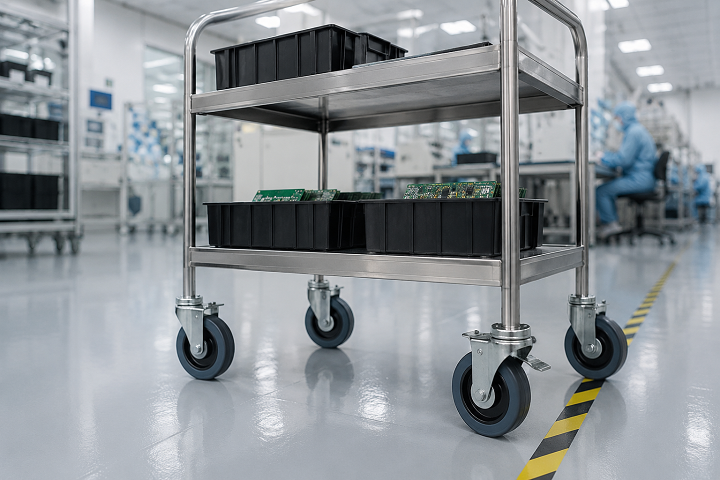Cách chọn bánh xe chống tĩnh điện cho xe đẩy công nghiệp