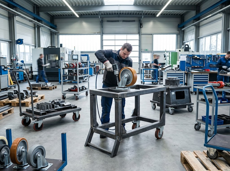 Các kiểu lắp bánh xe đẩy phổ biến