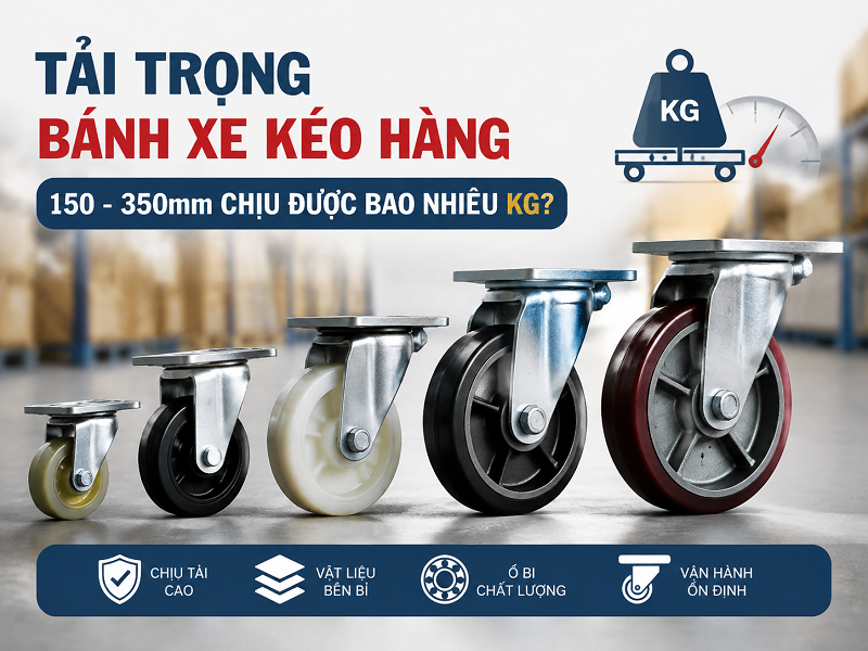 Tải trọng bánh xe kéo hàng bao nhiêu kg