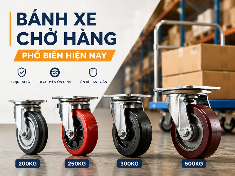 Các mẫu bánh xe chở hàng phổ biến
