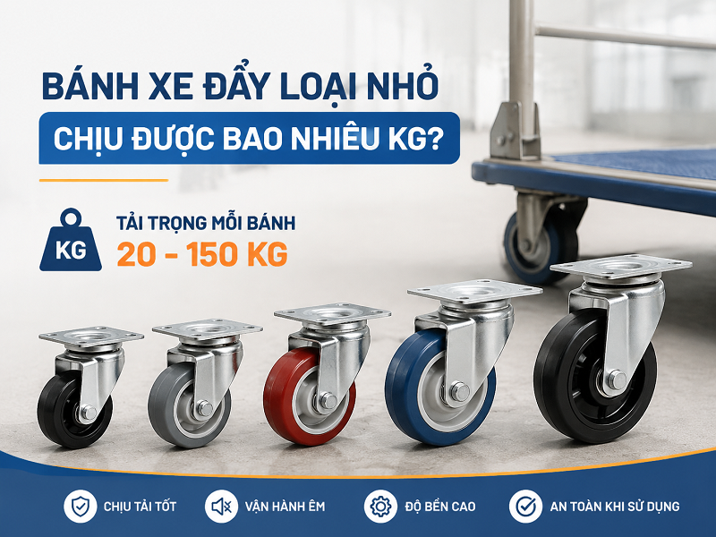 Bánh xe đẩy loại nhỏ chịu được bao nhiêu kg