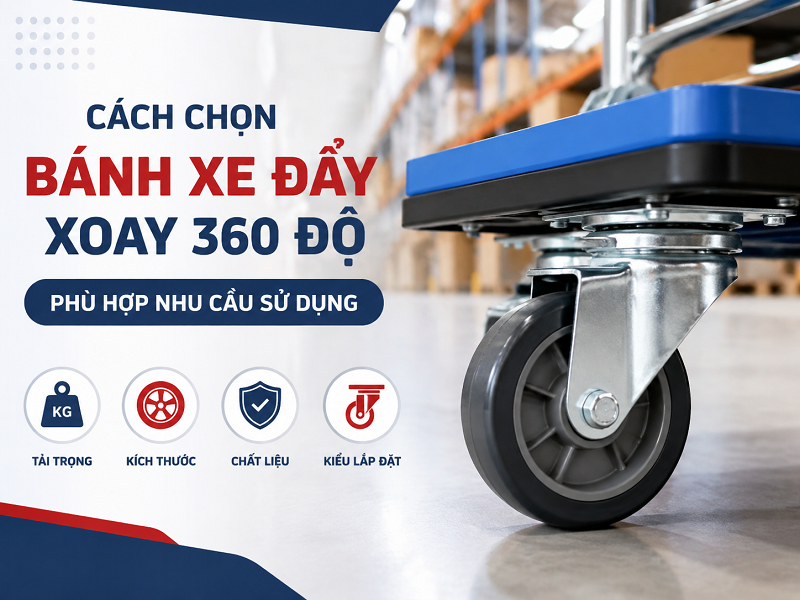 Cách chọn bánh xe đẩy xoay 360 độ phù hợp
