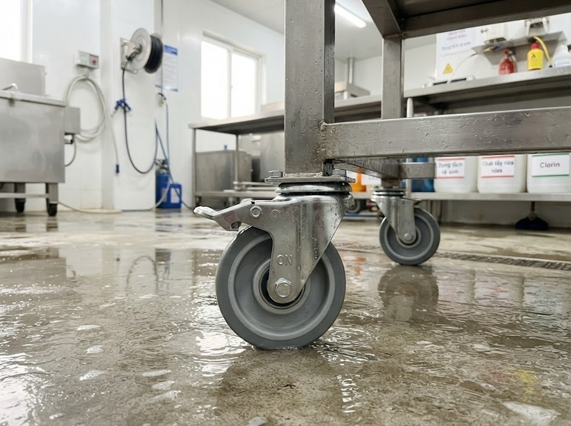 Bánh xe càng inox phù hợp môi trường nào?