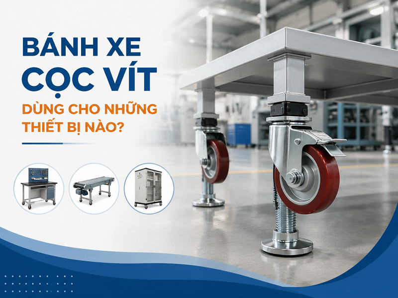 Bánh xe cọc vít dùng cho những thiết bị nào