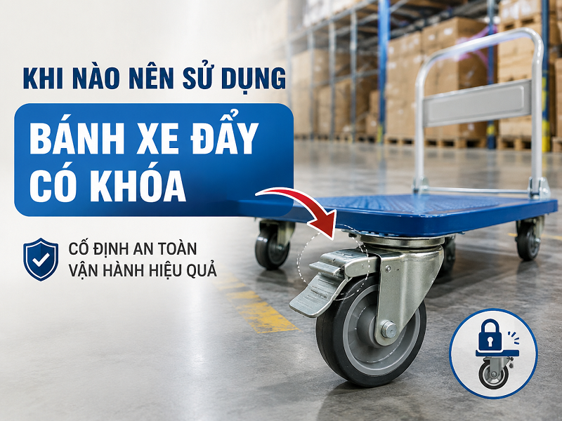Khi nào nên sử dụng bánh xe đẩy có khóa