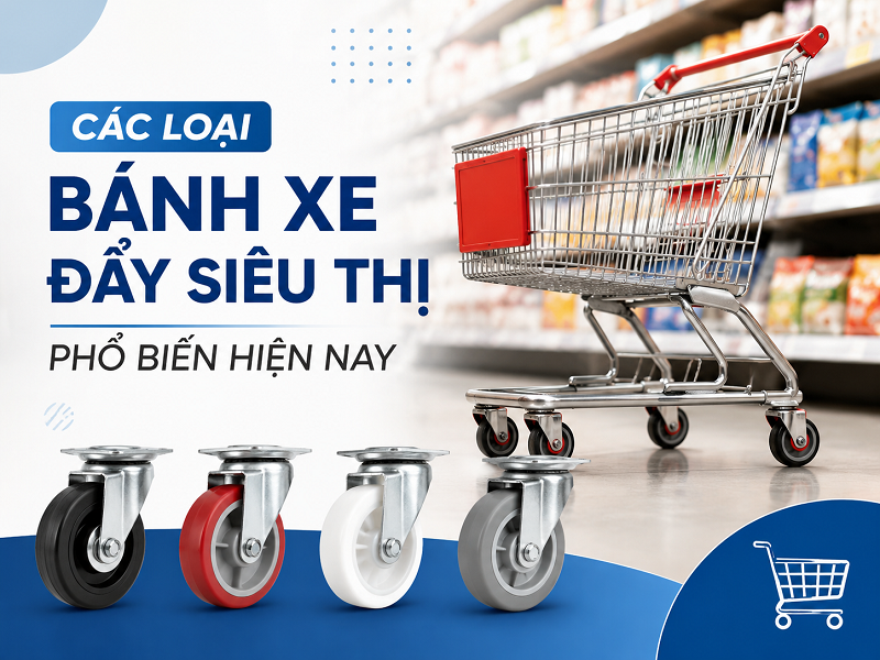 Bánh xe đẩy siêu thị có những loại nào