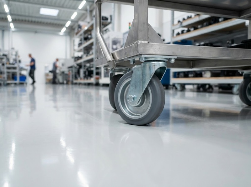 Chọn bánh xe cho sàn epoxy