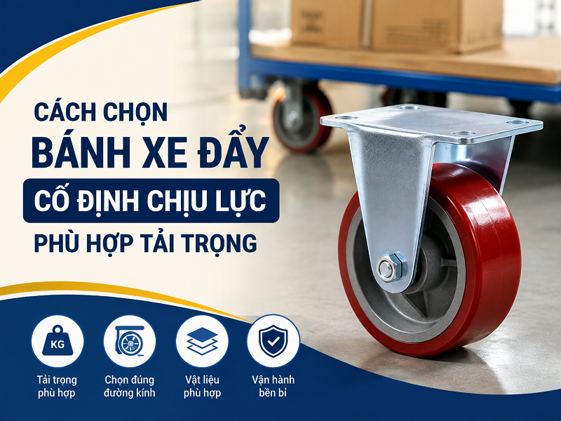 Cách chọn bánh xe đẩy cố định chịu lực phù hợp