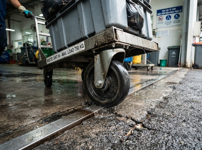 Tiêu chí chọn bánh xe cho xe đẩy rác