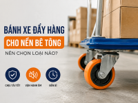 Bánh xe đẩy có lò xo giảm xóc khác bánh xe thường thế nào