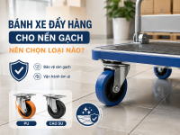 Bánh xe đẩy có lò xo giảm xóc khác bánh xe thường thế nào
