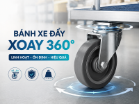 Vì sao xe đẩy thường dùng 2 bánh xoay 2 bánh cố định