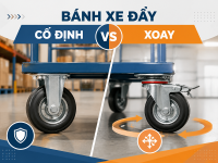 Vì sao xe đẩy thường dùng 2 bánh xoay 2 bánh cố định
