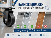 Bánh xe nhựa trắng có phù hợp với sàn gỗ không
