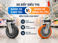 Bánh xe đẩy siêu thị có những loại nào