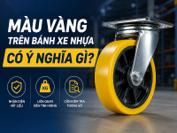 Bánh xe nhựa vàng dùng cho sàn epoxy được không
