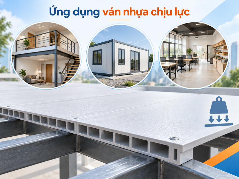 Ứng dụng của tấm ván nhựa lót sàn chịu lực