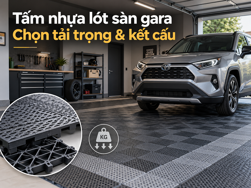 Tấm nhựa lót sàn gara ô tô theo tải trọng và kết cấu