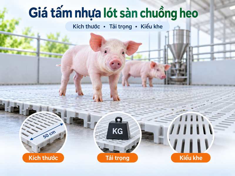 Những yếu tố quyết định giá tấm nhựa lót sàn chuồng heo