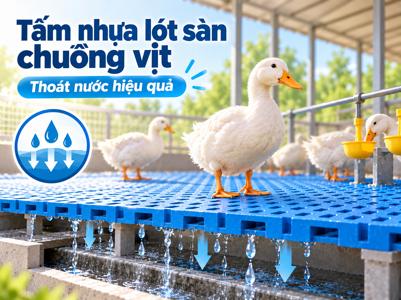 Khả năng thoát nước của tấm nhựa lót sàn chuồng vịt