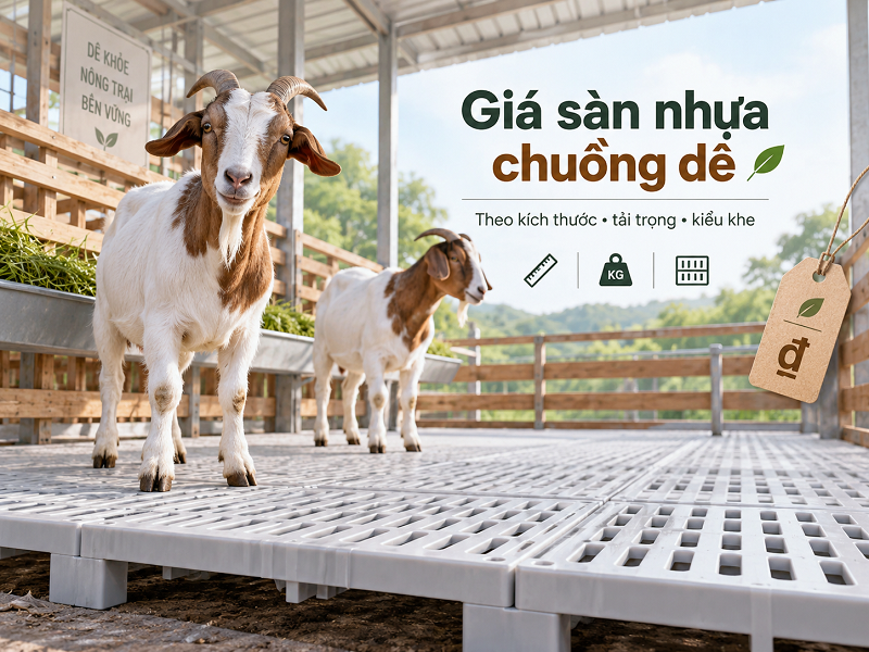 Giá tấm nhựa lót sàn chuồng dê theo từng quy cách