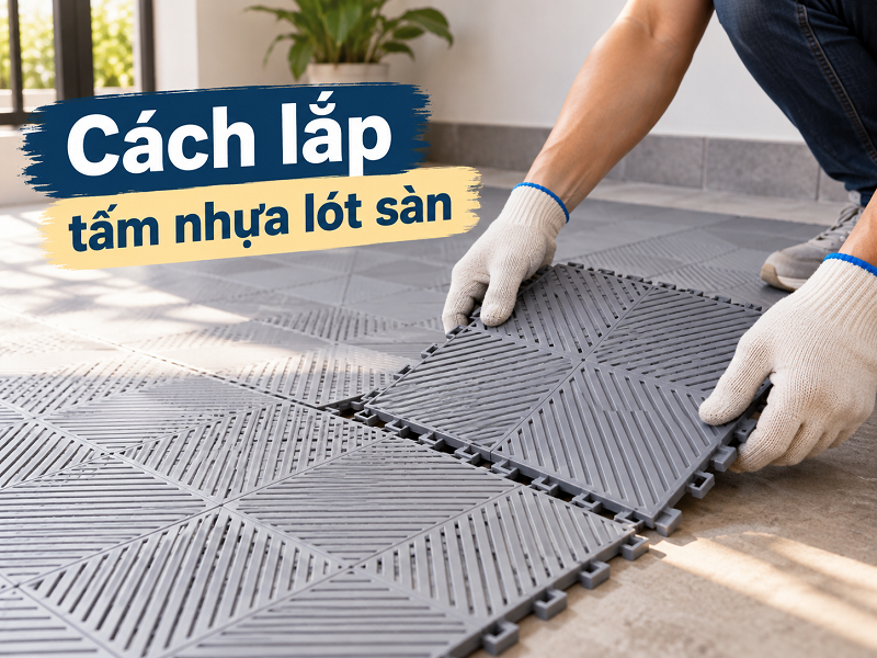 Cách lắp tấm nhựa lót sàn theo từng loại sản phẩm