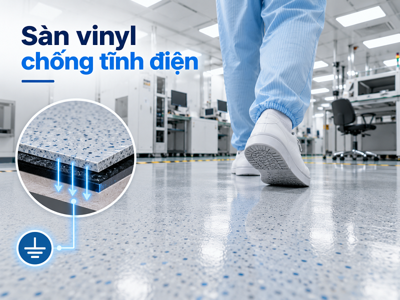 Sàn vinyl chống tĩnh điện và môi trường sử dụng