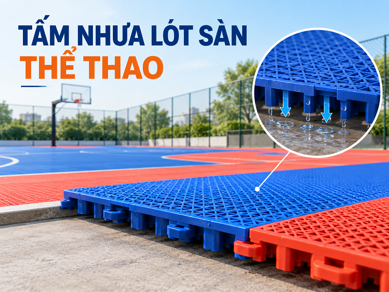 Cấu tạo và ứng dụng của tấm nhựa lót sàn thể thao